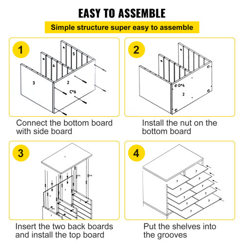 VEVOR Manufactured Wood 12 Compartment Mailroom Table Accessory